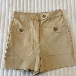 English Factory Cotton button high waist shorts